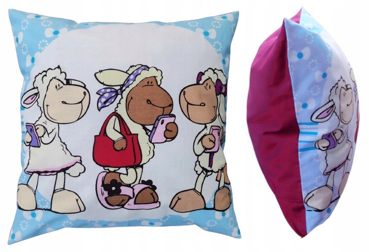 Poszewka 40 x 40 cm Zadzwoń do mnie Owieczki -100% bawełna