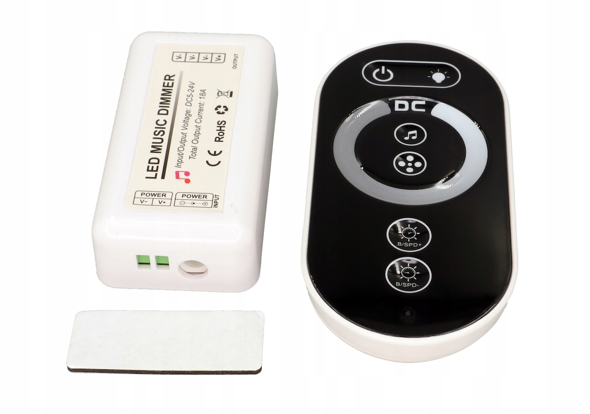 STEROWNIK ŚCIEMNIACZ LED RF RADIOWY MONO PILOT TOUCH 18A 216W PROFESJONALNY