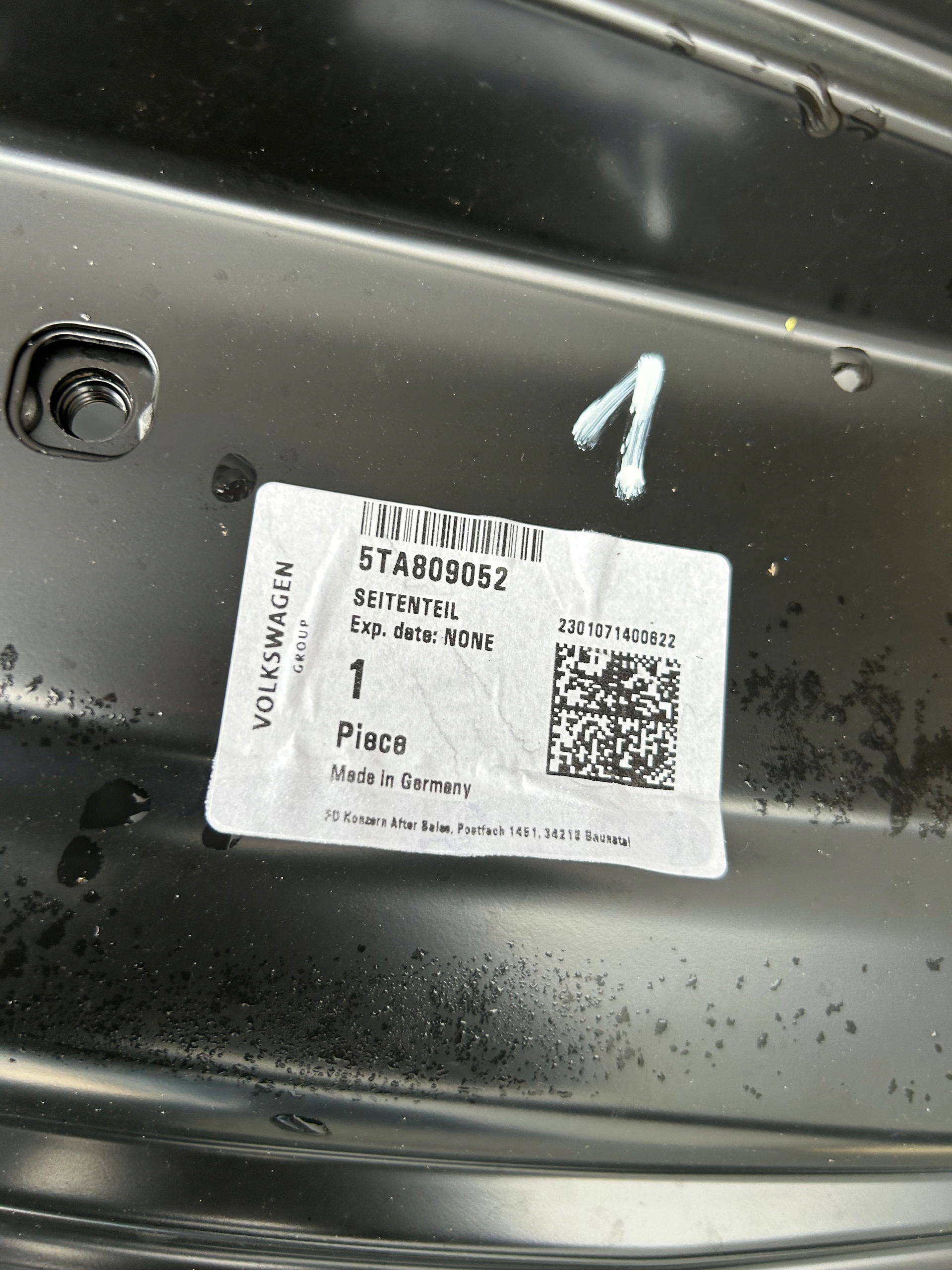 VW TOURAN 5TA PARAFANGO POSTERIORE DESTRA 2015-2023 5TA809052