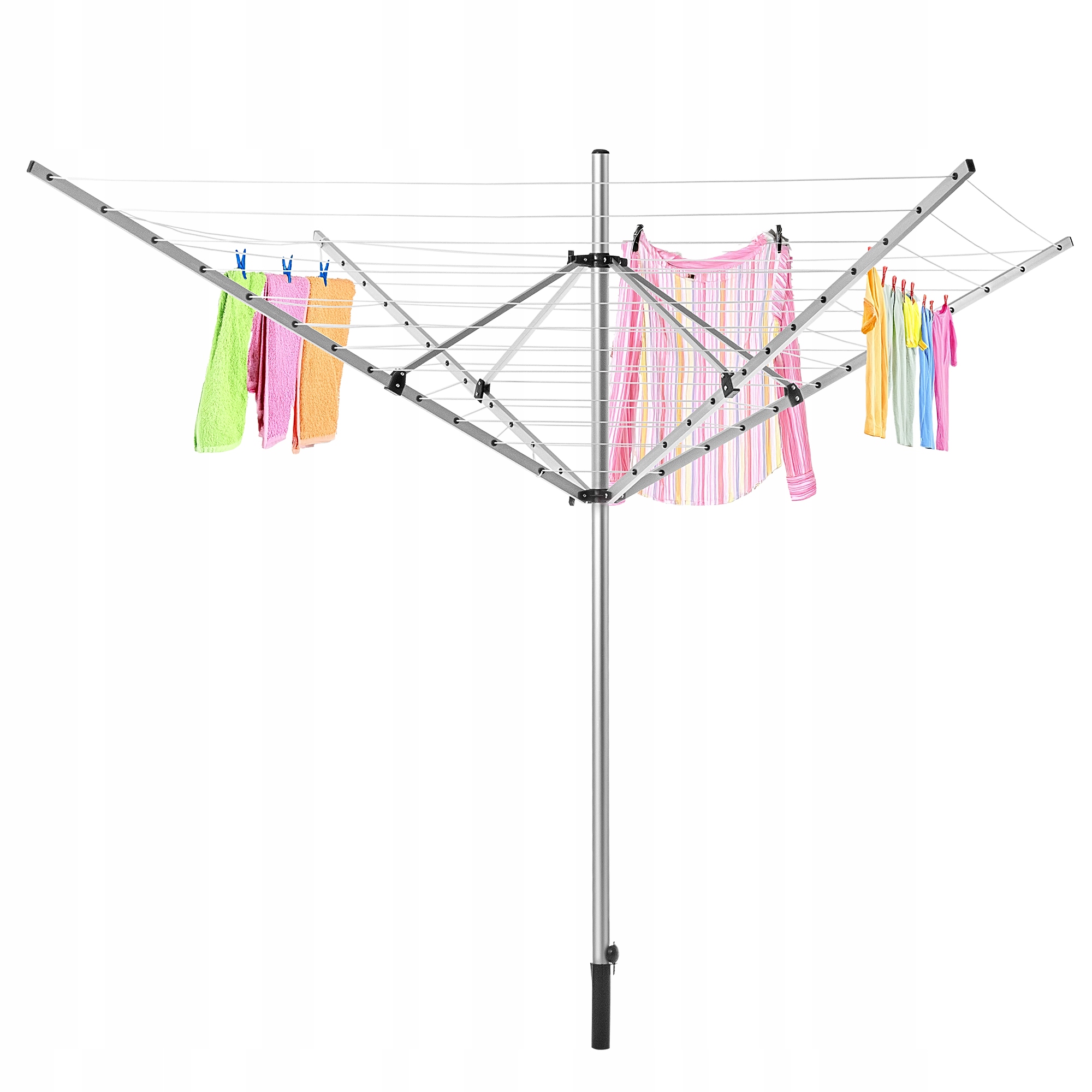Levně Sušák Na Prádlo Zahradní XXL Otočná Velká Silná 50 m Kotva