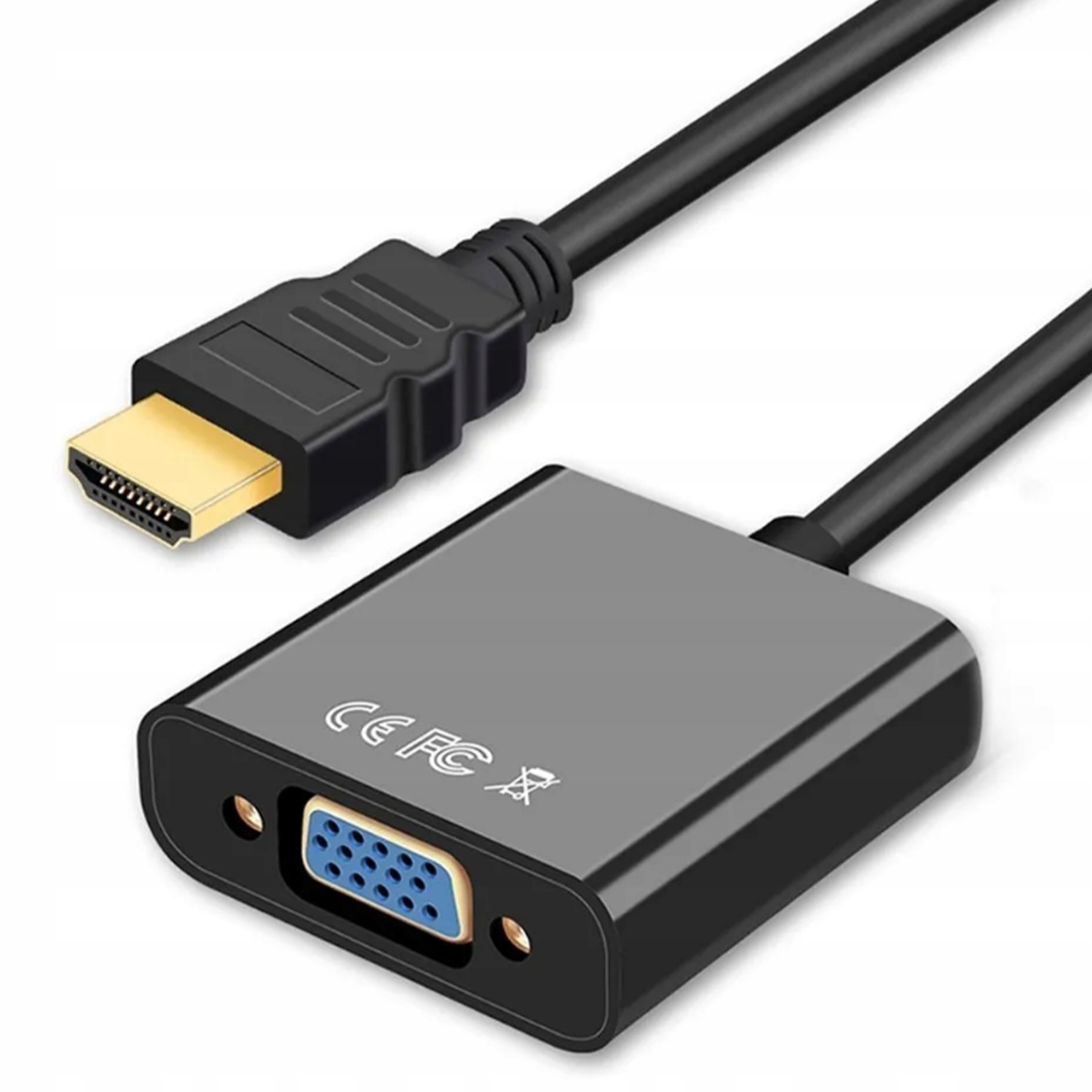 Odporny na rdzę Adapter HDMI do VGA 1080P Pozłacany Interfejs do Laptopa