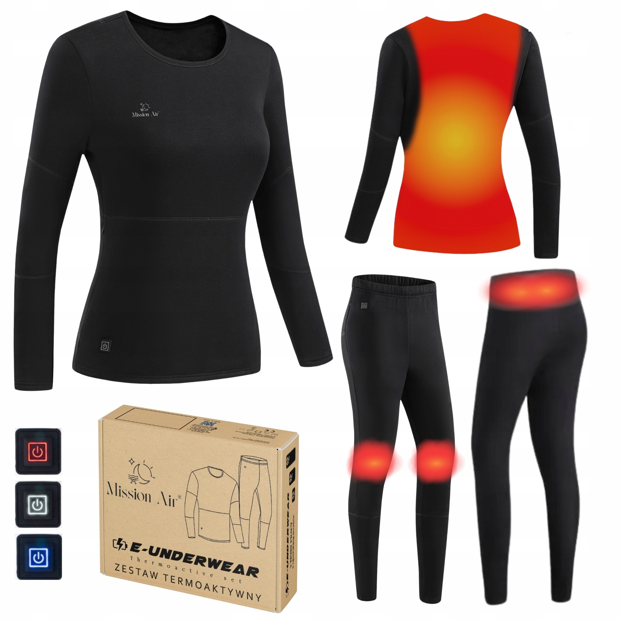 Dámske Termoaktívne Spodné Prádlo Termo Vyhrievané Oblečenie Komplet Underwear