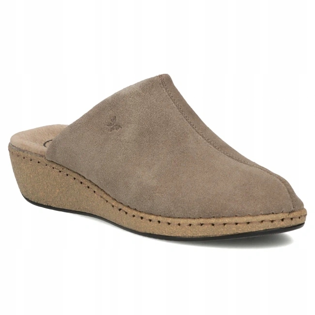 Kožené nazouváky na podpatku taupe Filippo DK7567 36
