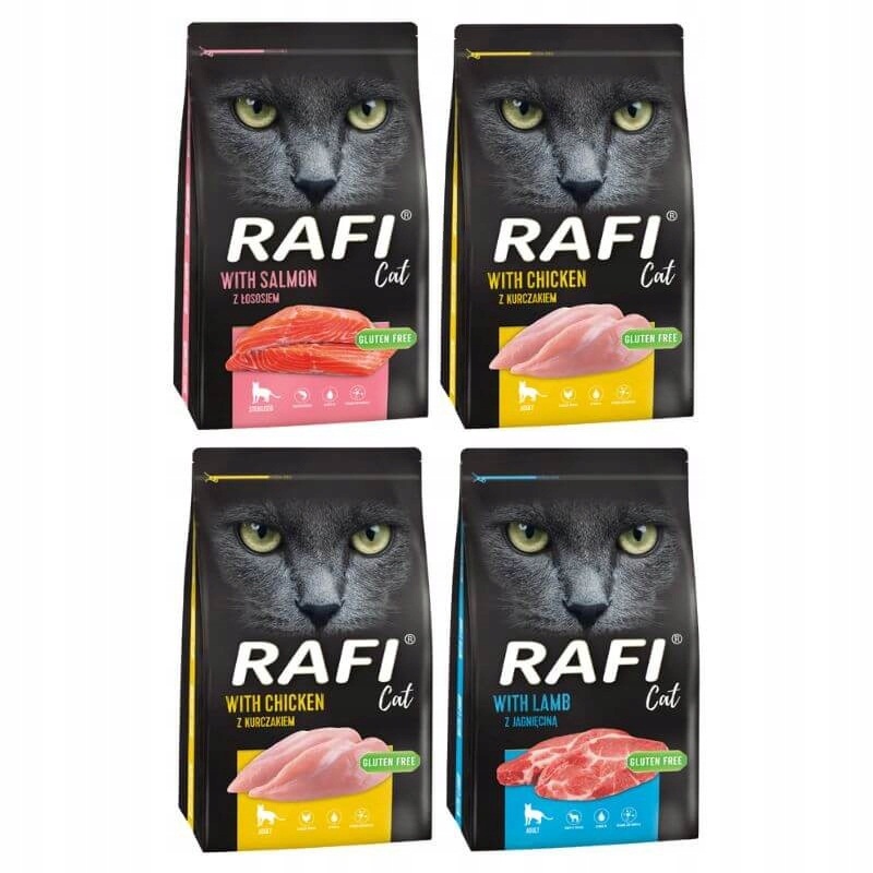 Levně Dolina Noteci Suché krmivo pro kočky Rafi tři příchutě 4 x1,5 kg