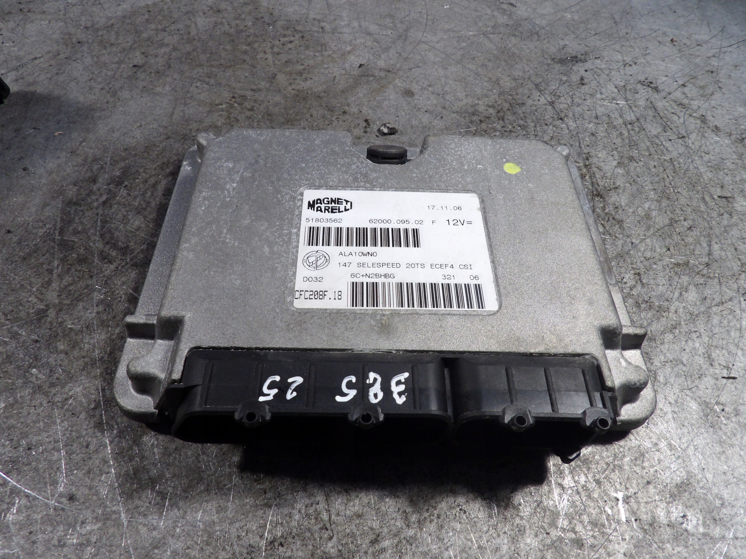 Alfa Romeo 147 computer, control unit 51803562 CFC208F.18 62000.095.02