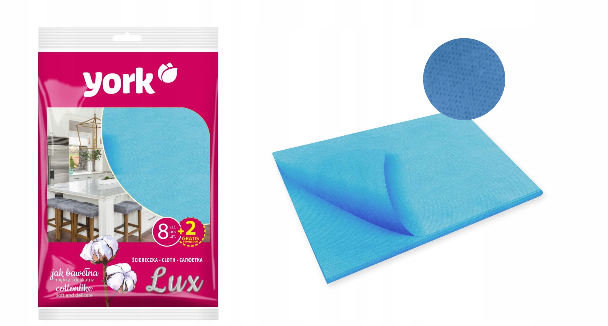 

York Ściereczka Lux Jak Bawełna 8+2 Szt.