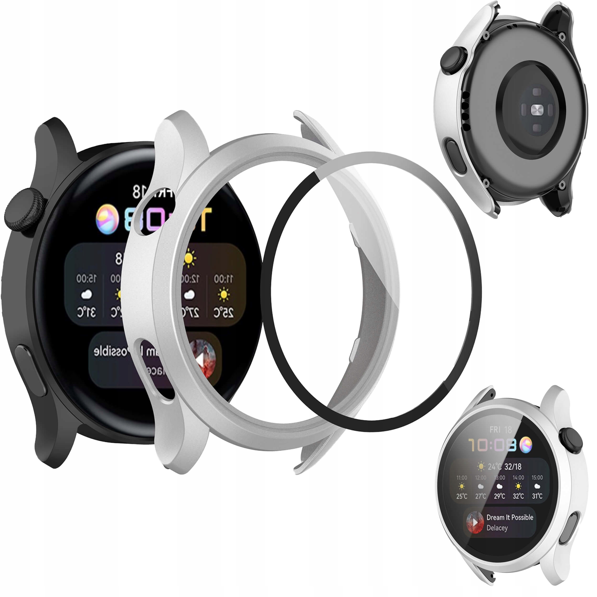 Etui case 2w1 z szkłem do Huawei Watch 3