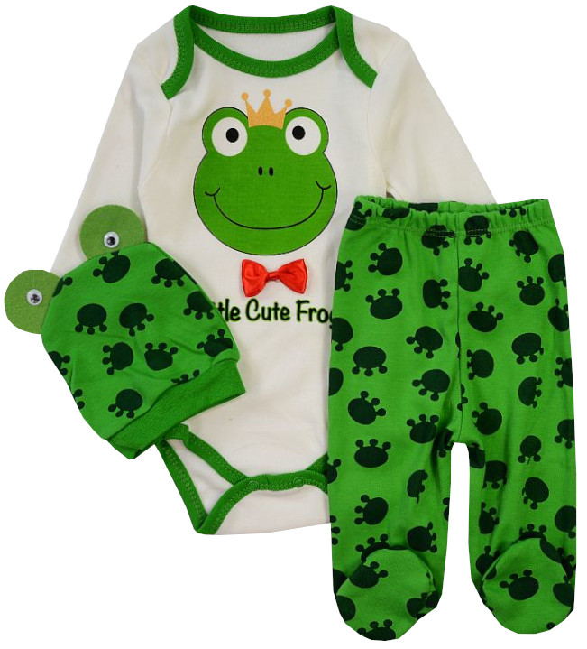 

Komplet 3-cz Body Półśpiochy Czapka Żabka 6m J37A