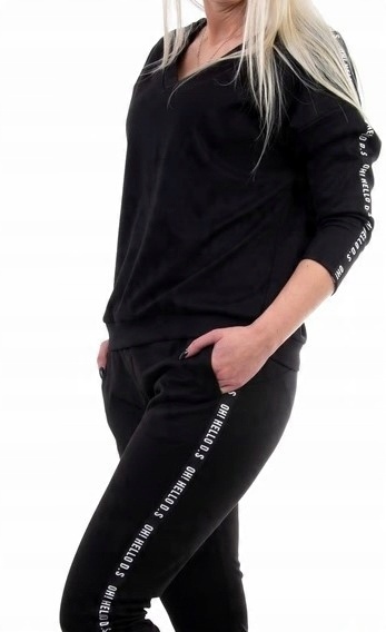

Z190 Dres Z Lampasem W Serek Czarny r 48