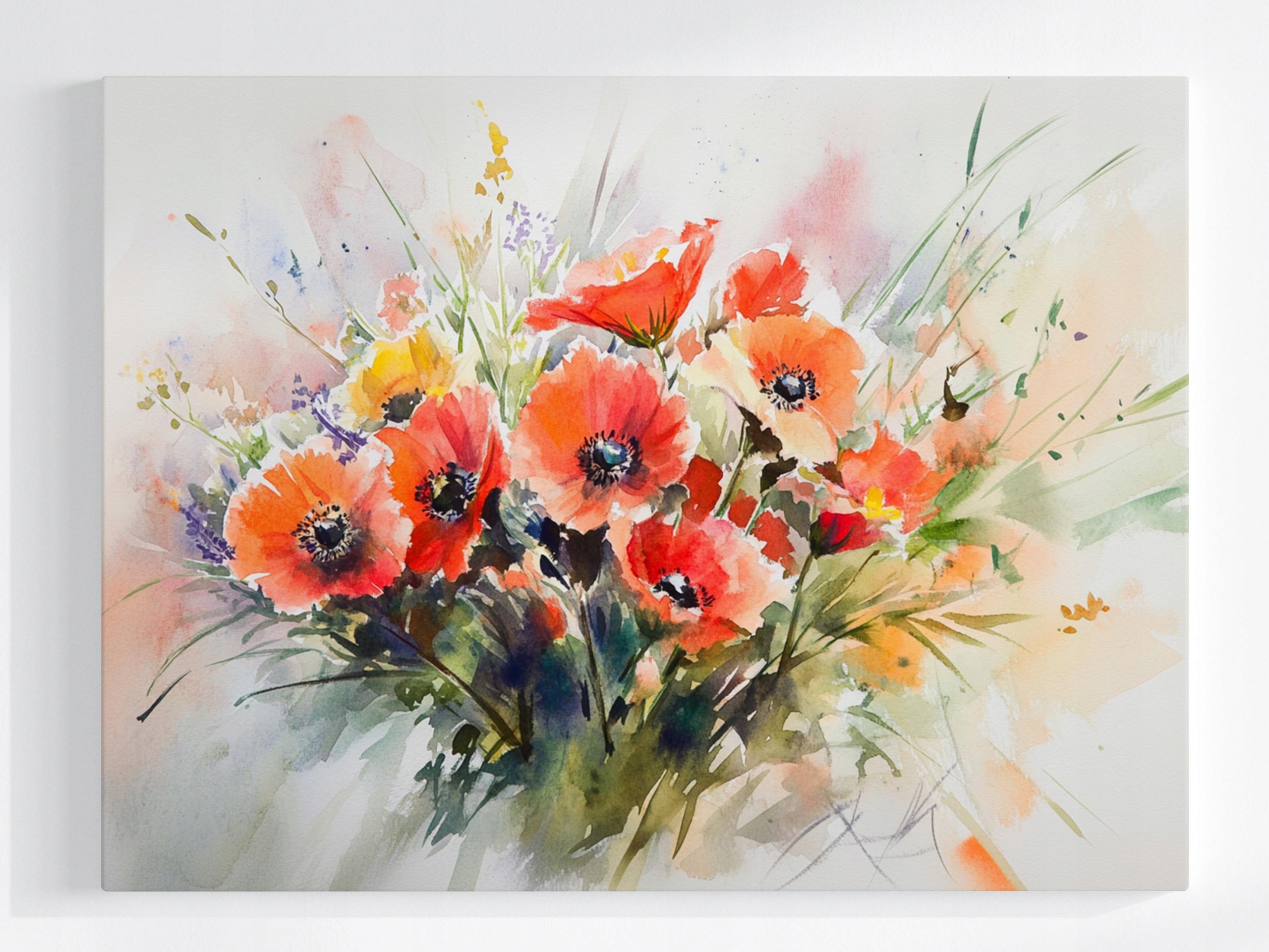 Obraz Na Plátně Canvas Příroda Dekorace Polní Květiny Kytice Maki 100x75