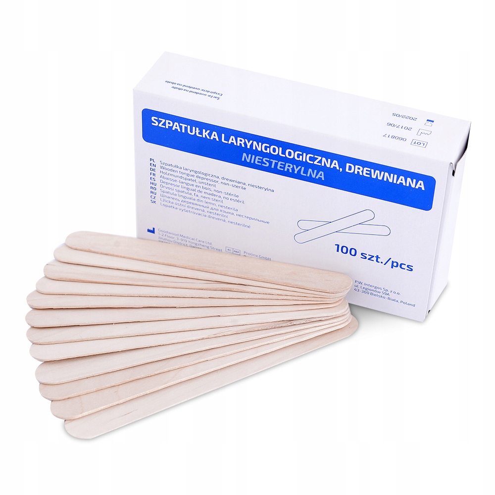 

Szpatułki Drewniane Laryngologiczne 100szt