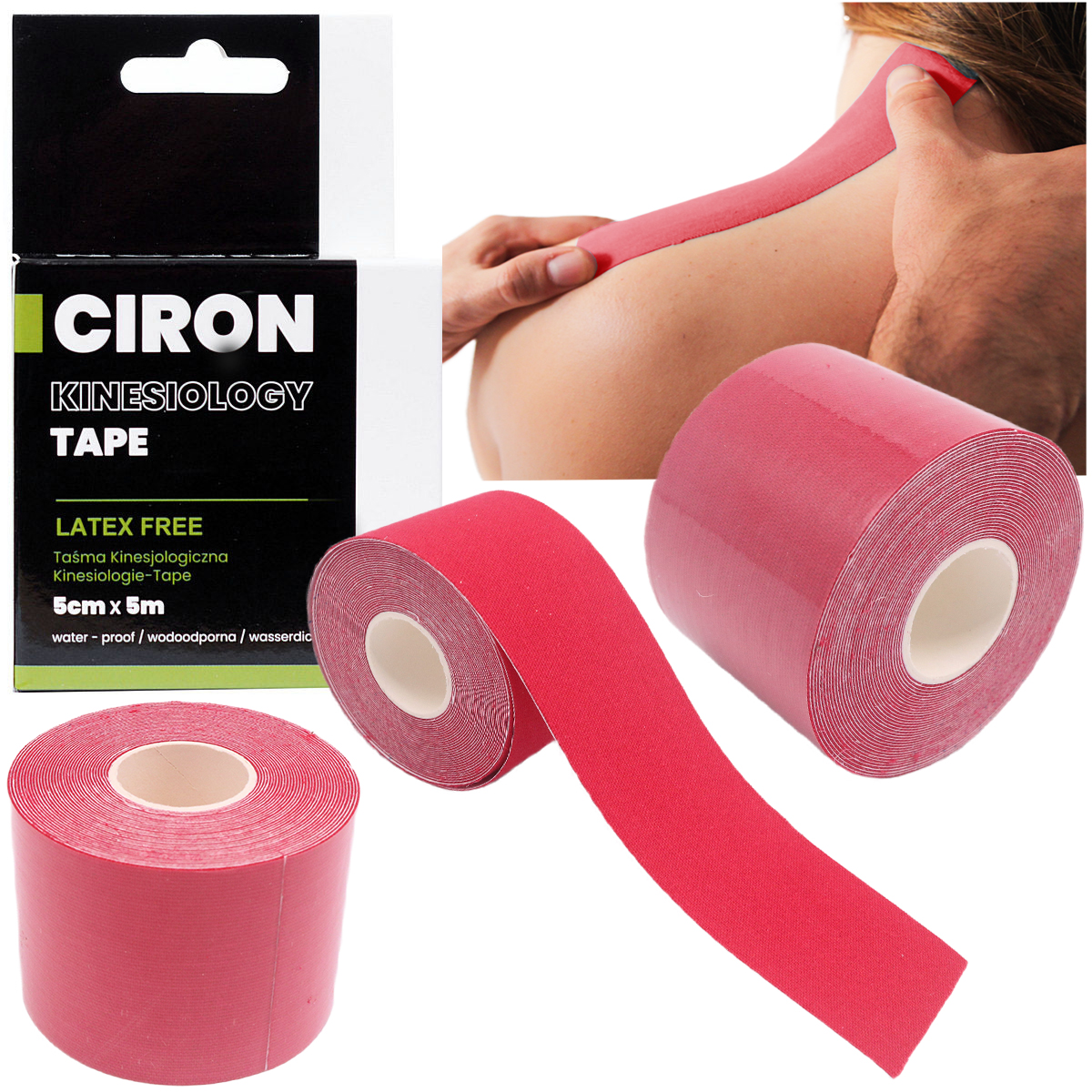 Tejpy Plastry kinesio kinesiotaping tape Ciron 5m Taśma kinezjologiczna