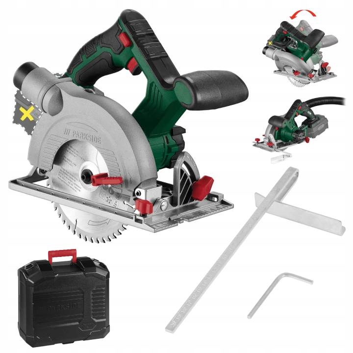 Akumulatorowa piła ręczna tarczowa 20V Parkside Phksa 20 Li C4 akcesoria