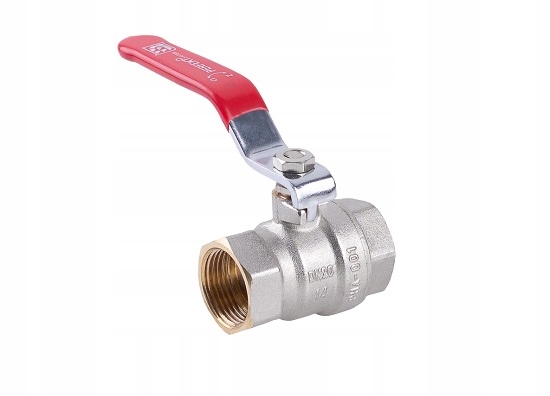 Priechodný guľový ventil Perfexim PHA-001 závit Ww 2" rukoväť červená