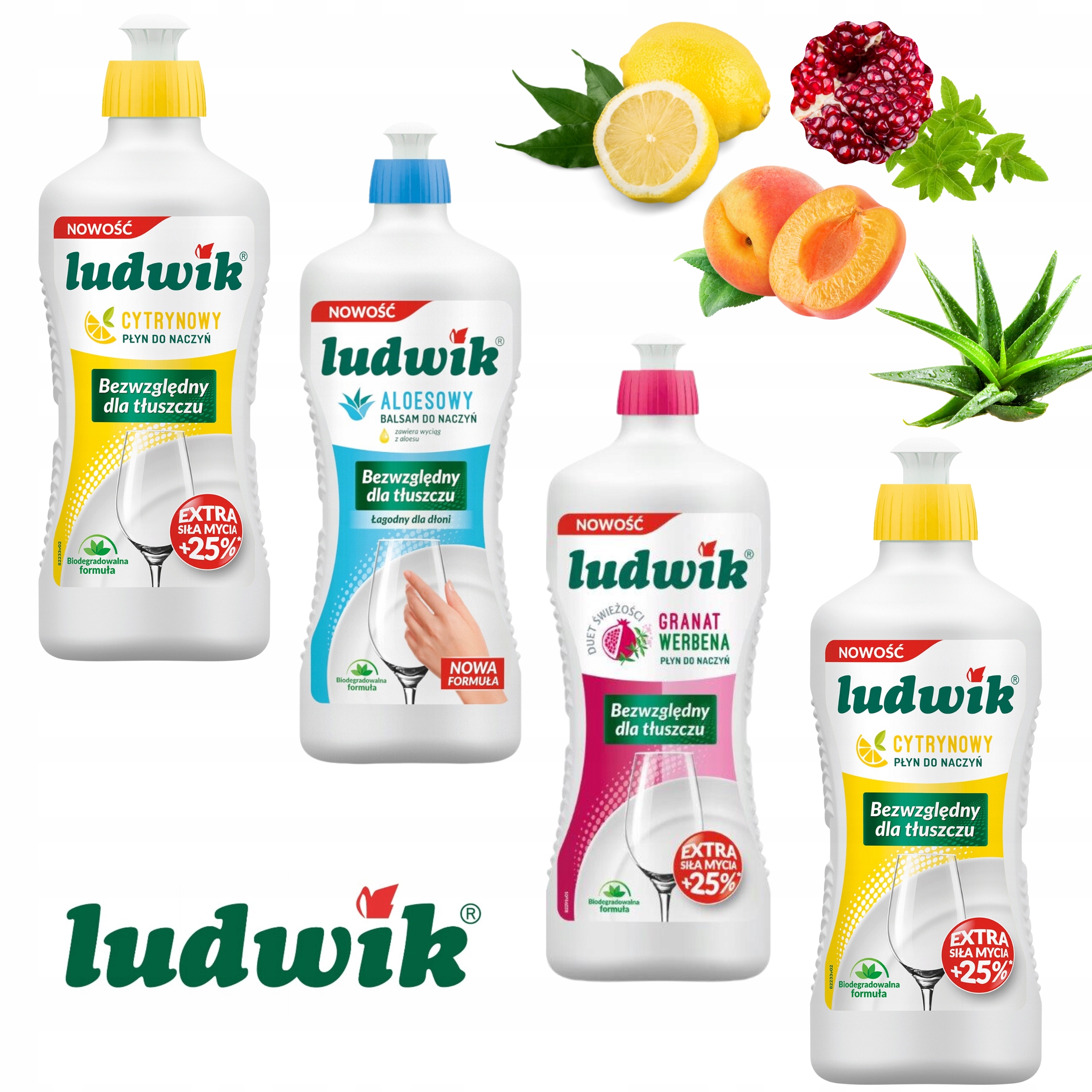 

Ludwik Płyn do mycia naczyń 4 x 900g MIX Zapachów