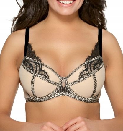 Ava podprsenka Push-up Zvětšovací 2010 Leopard Béžová Centki 85B