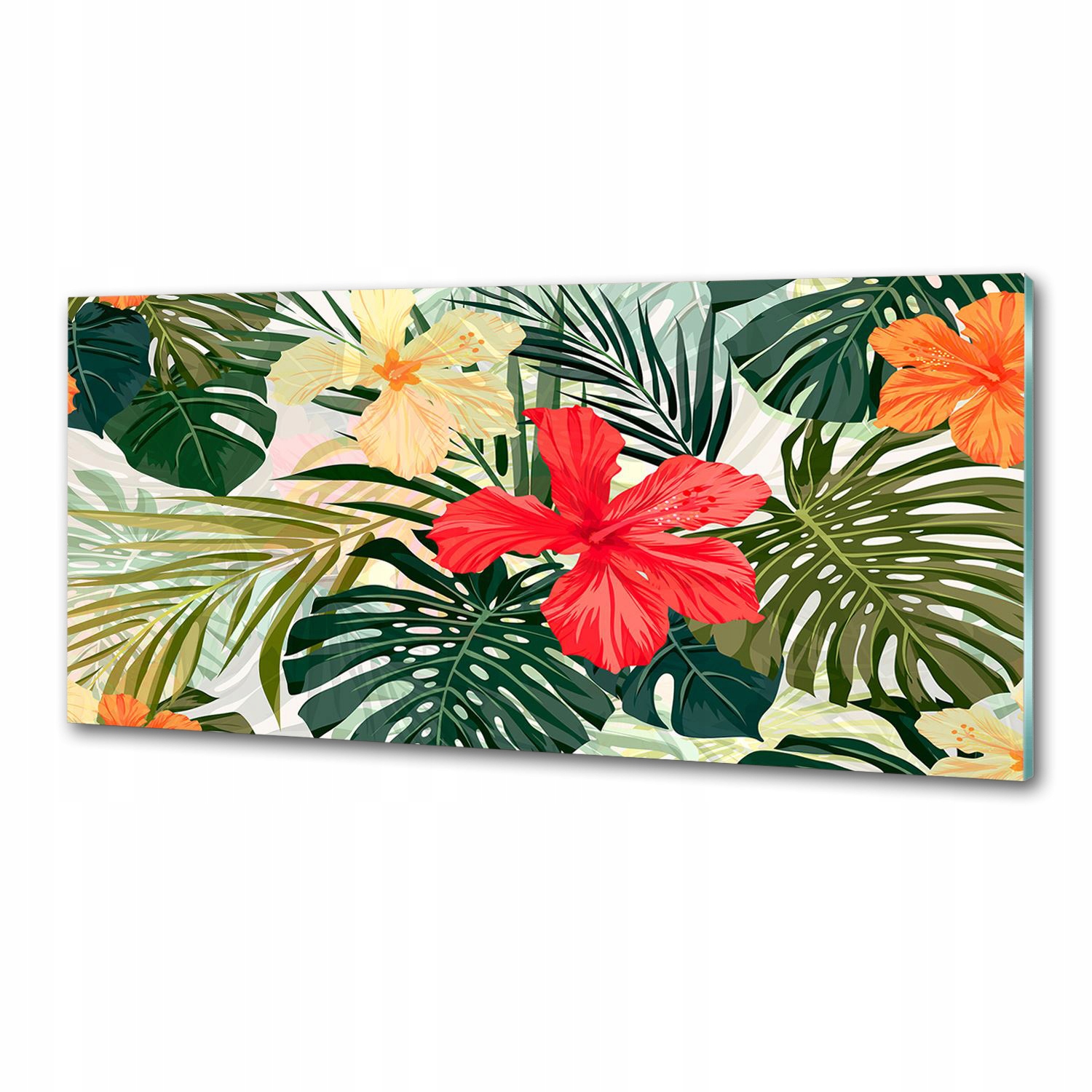 Panel do kuchyne Havajské kvety 125 x 50 cm Lepidlo