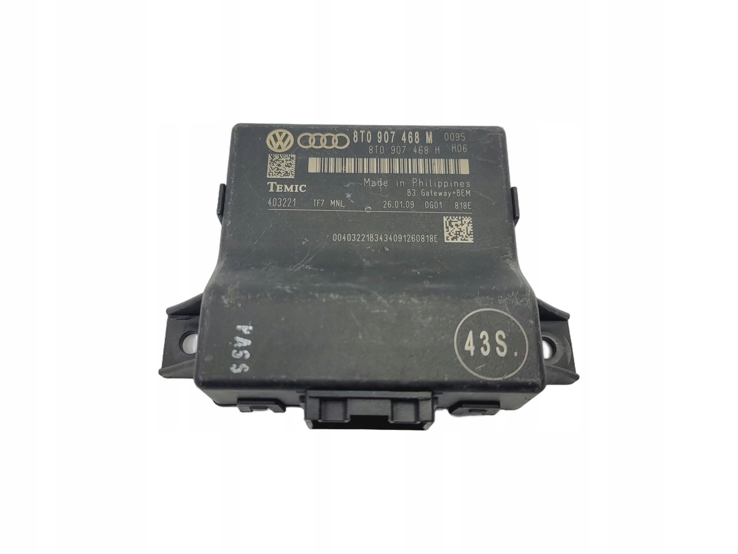 Unité commande confort AUDI A5 8T 8T0907468M