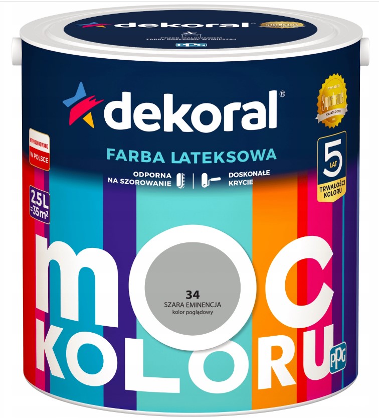 

Dekoral Farba Moc Koloru 2,5l Szara eminencja