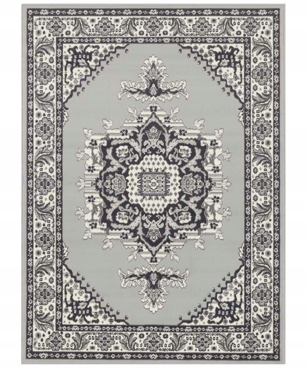 Klasický šedý koberec do obývacího pokoje 80 x 150 cm