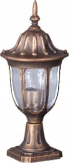 Stojaca lampa záhradná baterka zlatá ozdobná klasická 40 cm stĺpik Kaja