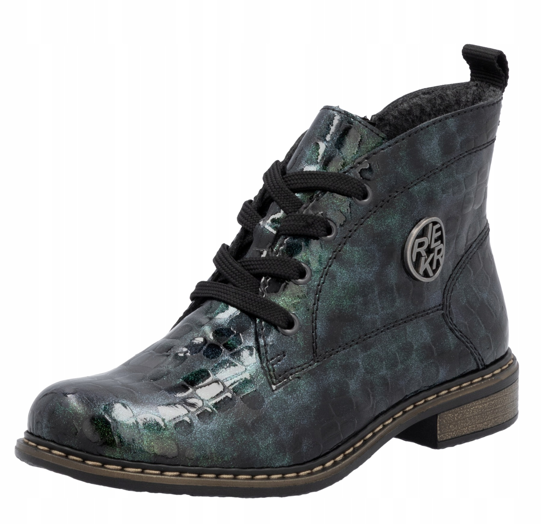 Rieker 71205-90 vel.37 zelené kotníkové boty kotníkové boty