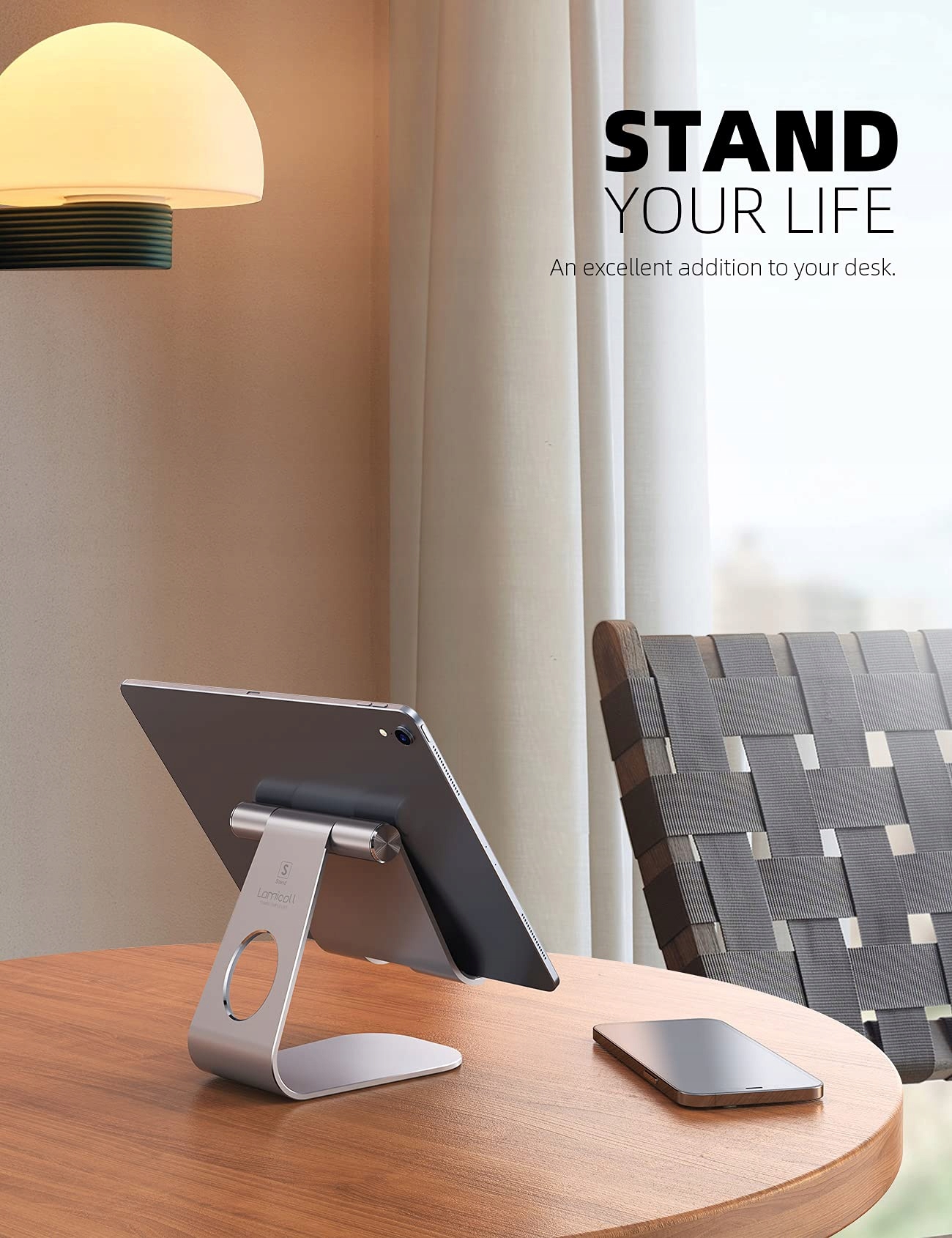 LAMICALL Stojak Na Tablet Regulowany Uchwyt Uniwersalny Do iPad Samsung — miniatura 2