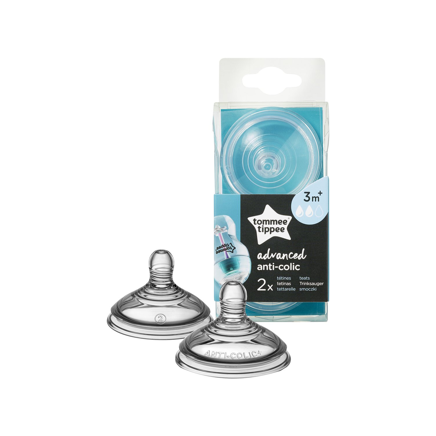 Tommee Tippee Silikonowy Smoczek do Butelki 3m+ (2 szt.)