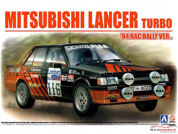 Beemax 24022 Mitsubishi Lancer Turbo 84 Rac Auto váha 1/24 Hobby Plast
