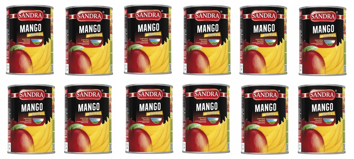 Levně 12 x 425 g Sandra Mango plátky v plechovce Karton