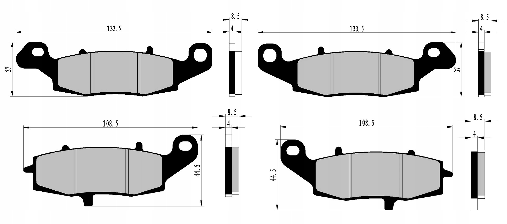 KLOCKI HAMULCOWE PRZÓD SUZUKI GSXF GSX 750 F 98-06 Producent Nistal