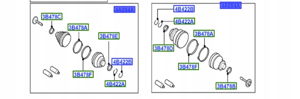 ZESTAW OSŁON PRZEGŁUBU MONDEO S-MAX/GALAXY