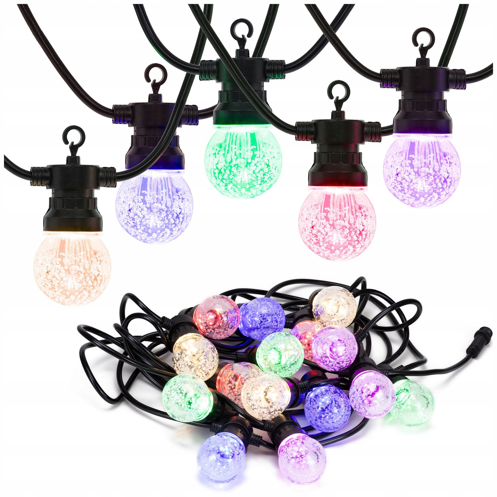 Venkovní Osvětlení Solární Osvětlení Girlanda Žárovky 15 Led Multikolor