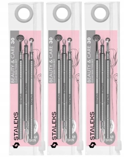 3 x Staleks Sada pro čistou pokožku Beauty & Care 30 Ergonomický tvar