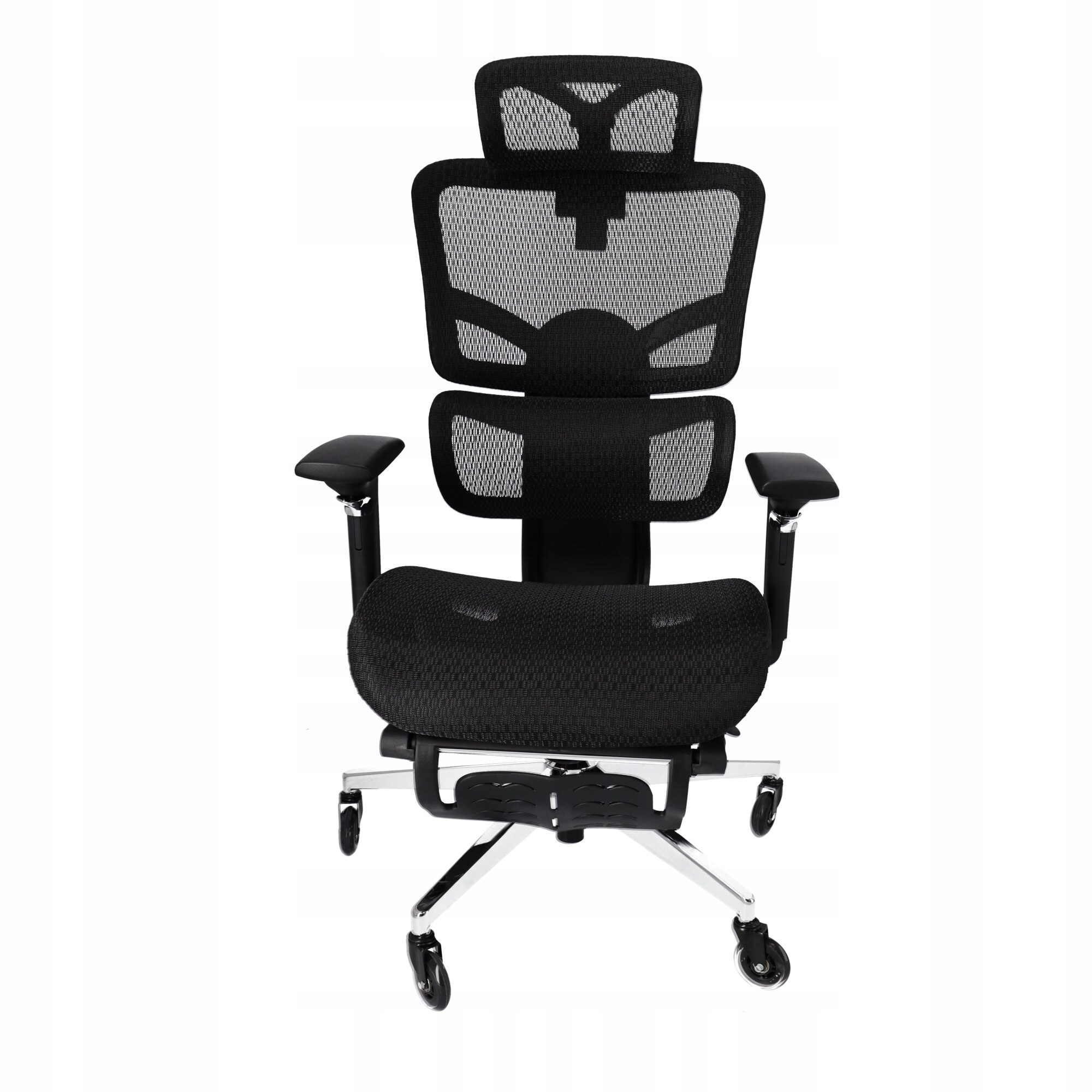 Ergonomiczny fotel biurowy regulowane krzesło biurowe z siatki Czarne