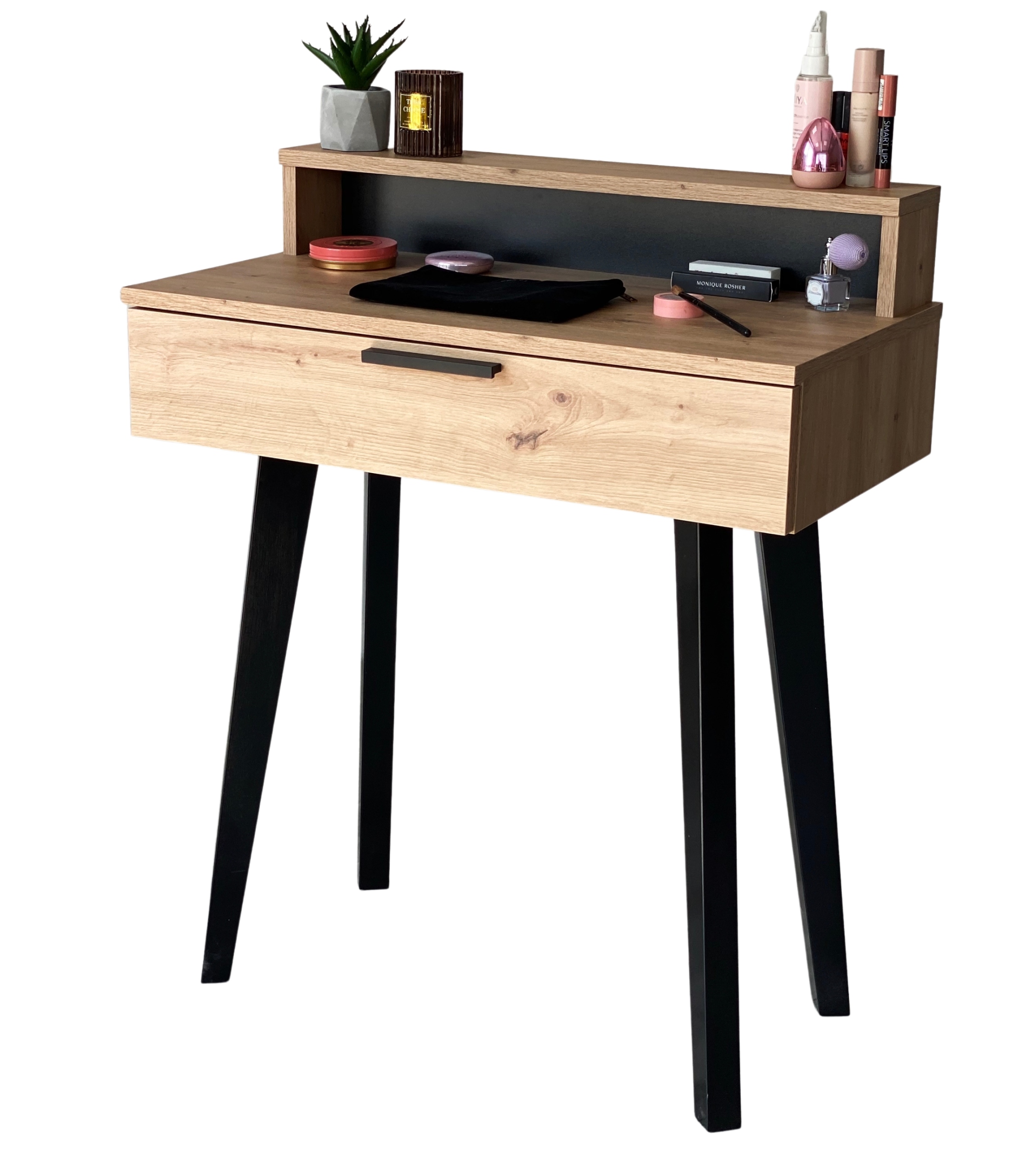 

Toaletka Lena Plus Dąb Artisan Nogi Czarne 75CM