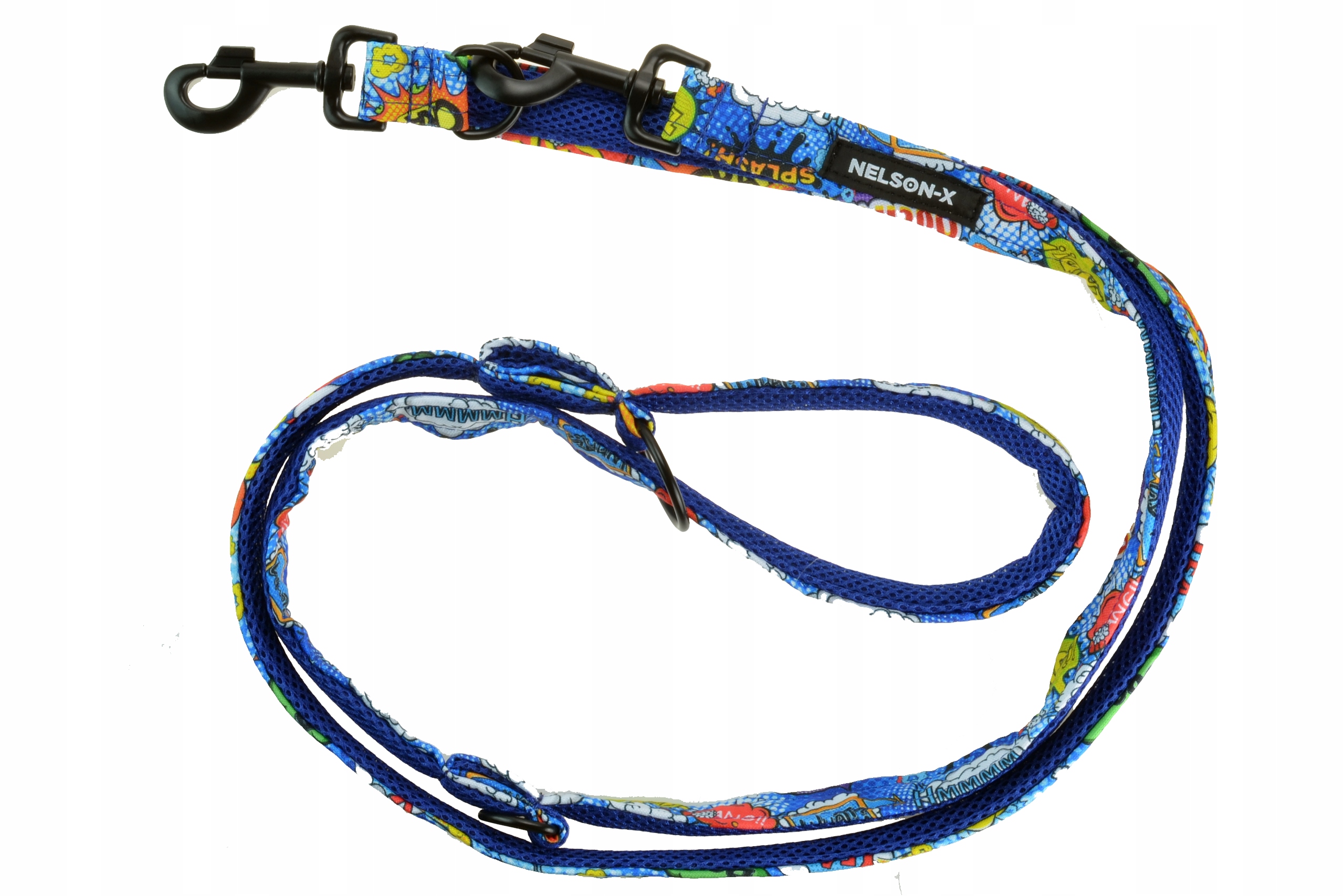 Levně Vodítko Přepínací Pro Psa Nelson-x Floral Black 3 M/2,5 CM Černé Kování