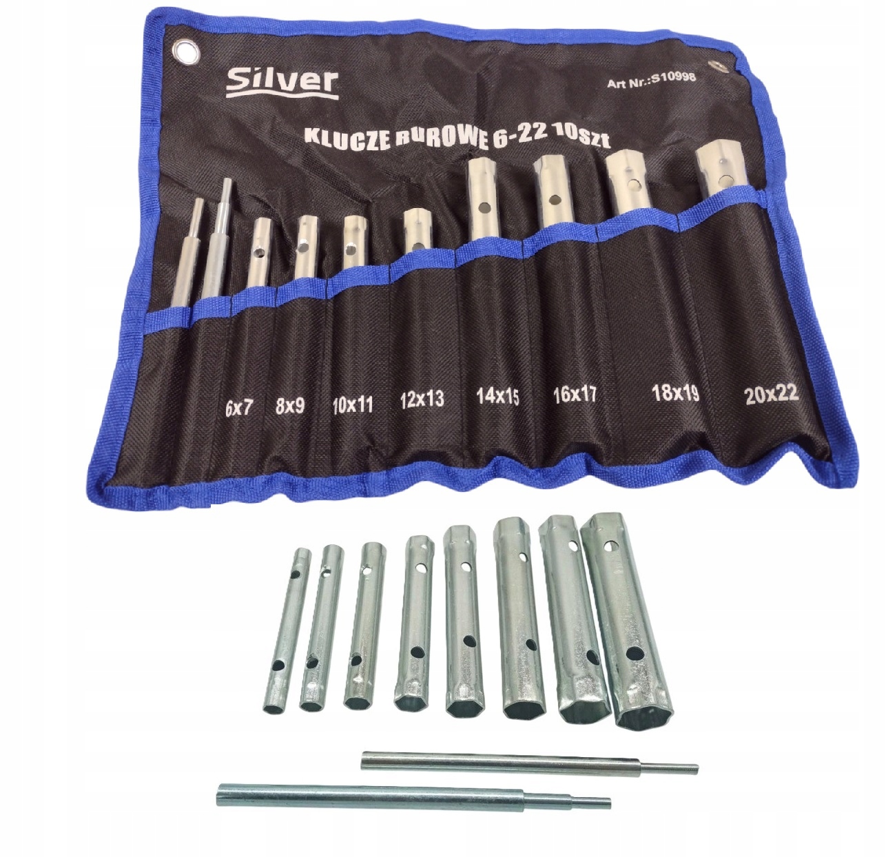 Zestaw Kluczy Rurowych Dwustronne Klucze Rurowe 6-22mm 6-KĄTNE 10el Etui