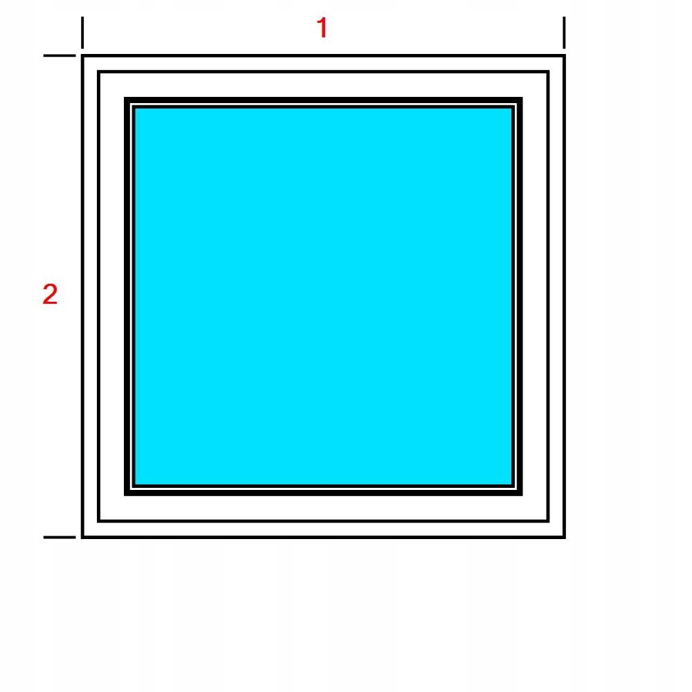OKNA PCV 900x900 FIX BIAŁE