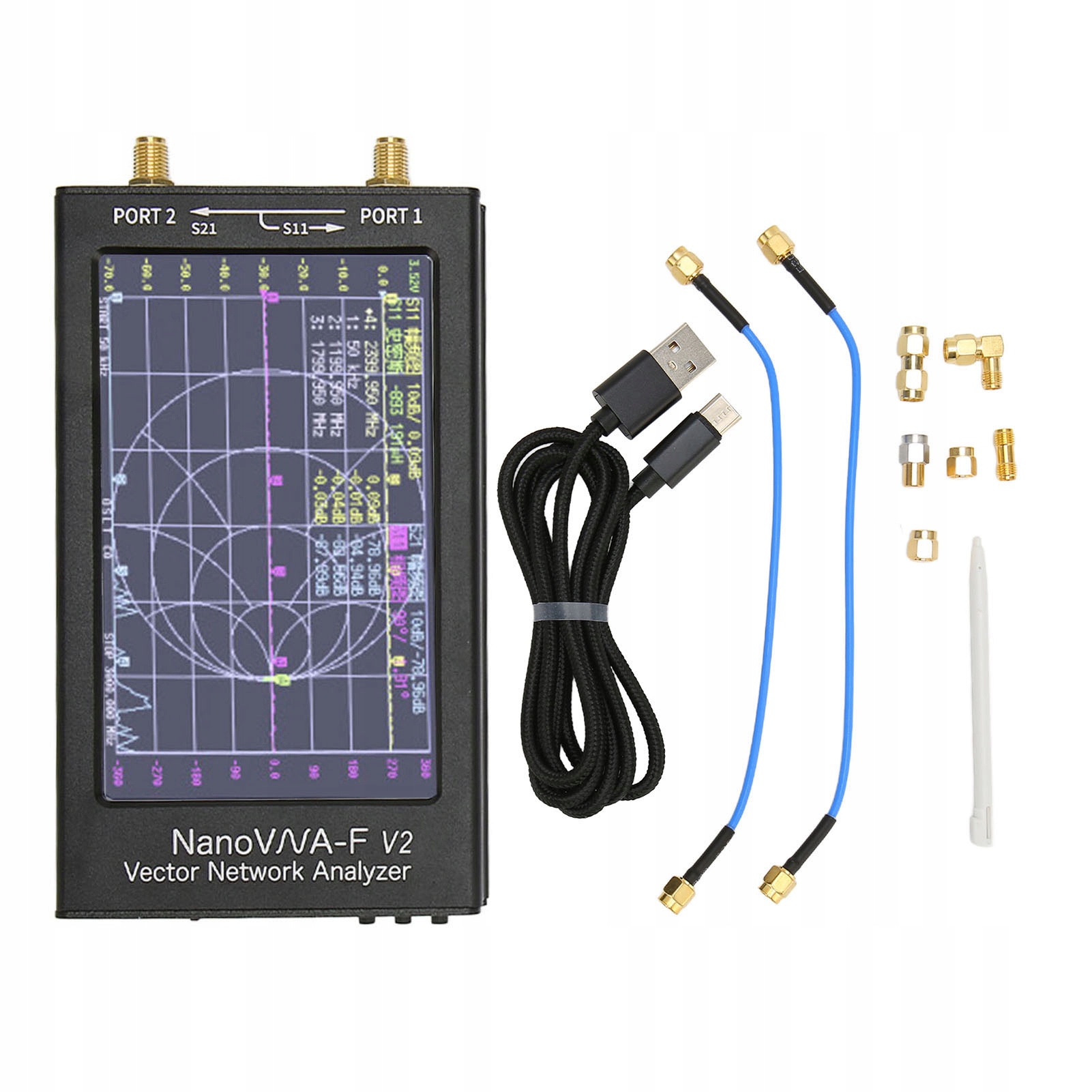 Nanovna V2 Analyzátor Anténnej Vektorovej Siete 4.3'50KHZ-3000MHZ
