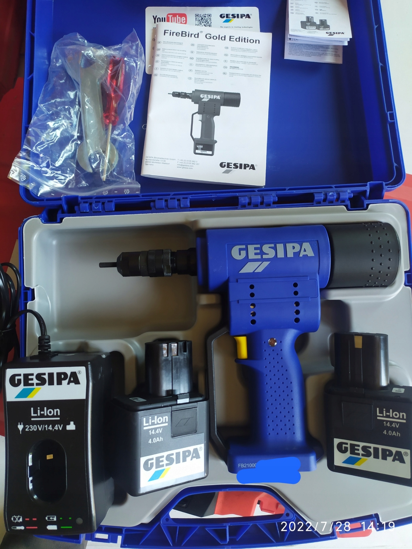 NITOWNICA DO NITONAKRĘTEK GESIPA ++ 2 x 4 ah !!!