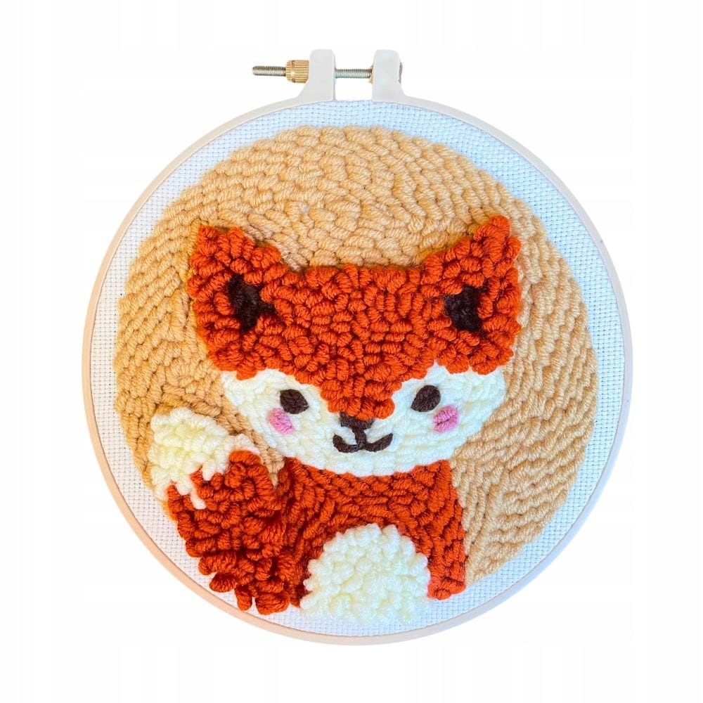 Sada pro smyčkové vyšívání Punch Needle Liška
