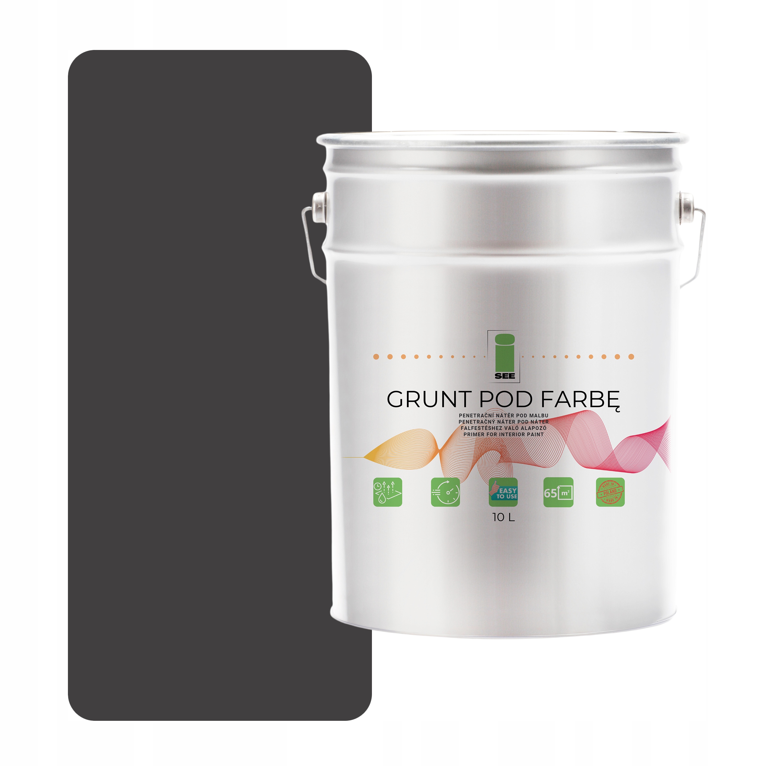 Podkladová Barva Silikonová Fasádní Šedá, Tmavý Odstín Šedé 10 L