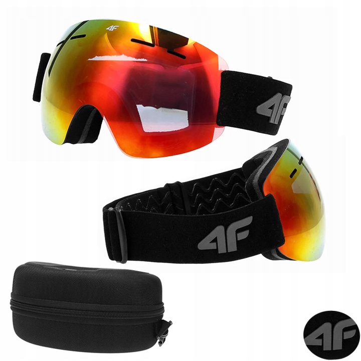 CHŁOPIĘCE GOGLE NARCIARSKIE SNOWBOARDOWE Z LUSTRZANĄ POWŁOKĄ 4F