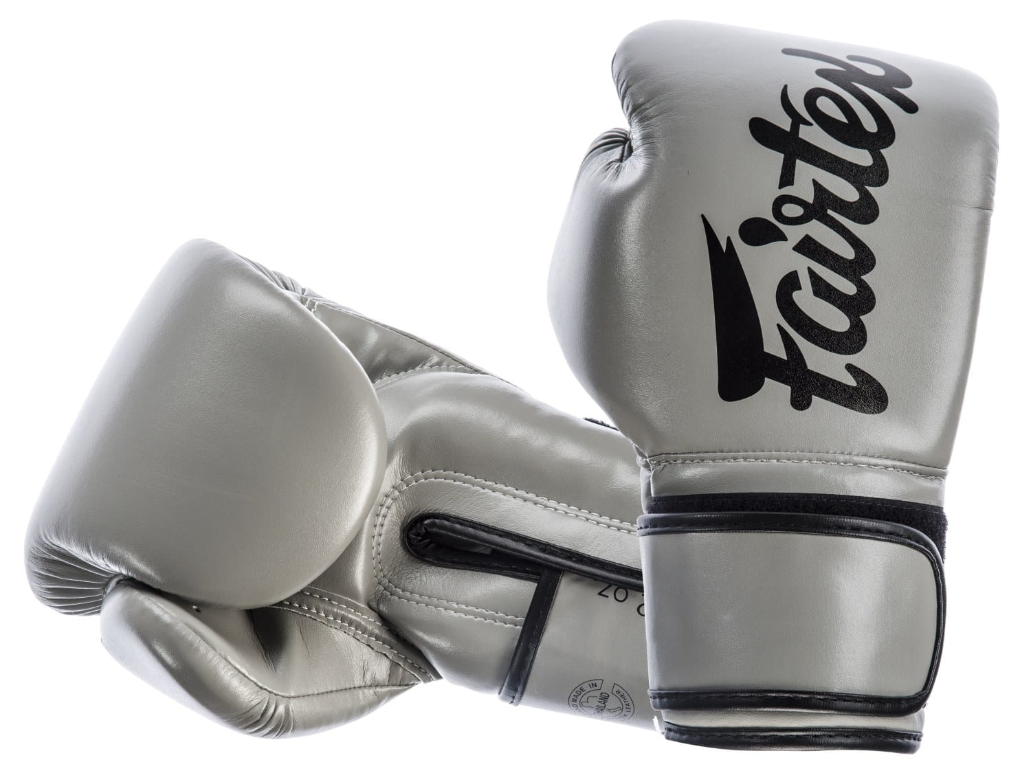 Boxerské Rukavice Fairtex BGV14 (šedá/černá pipingová) „Microfiber“ – 10oz