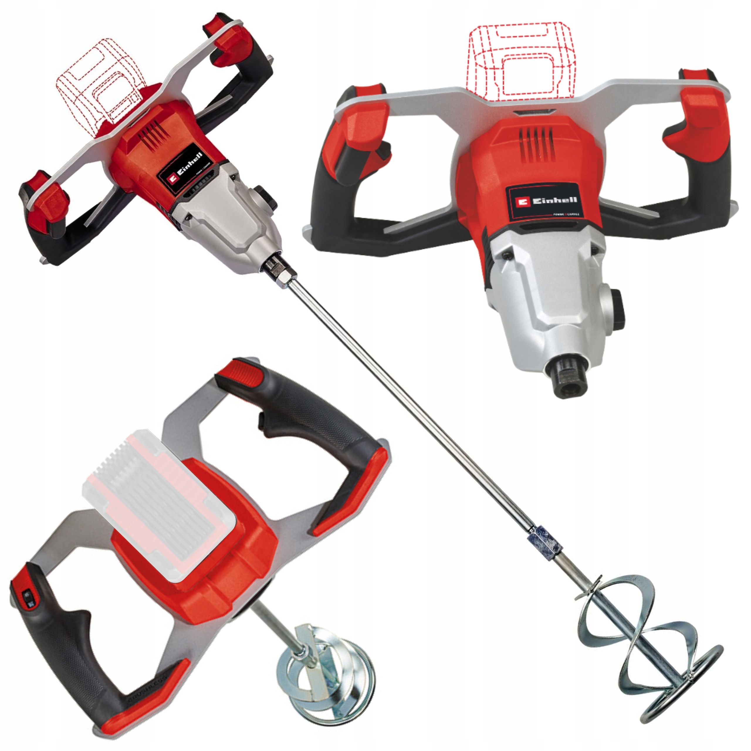 Einhell Míchadlo 120 mm M14 2 Bezkartáčové Převody 18V P-mx 18-2 Li Bl Solo