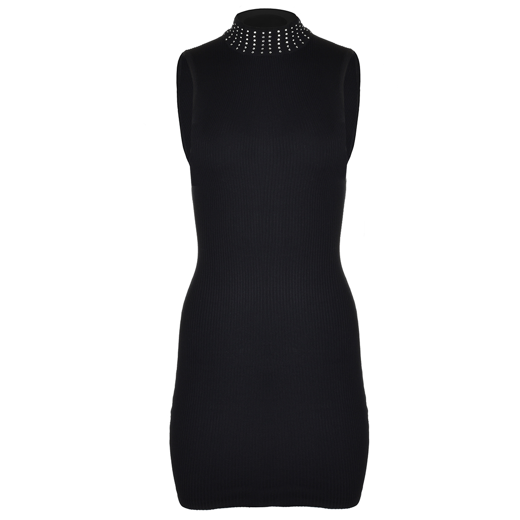 Sukienka czarna GUESS Colorblock N1YIA7 K8HM0-40%