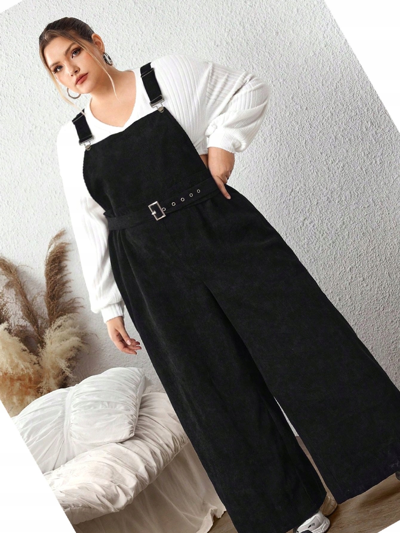 S širokými nohavičkami Černé Casual Šusťákové Zahradnické kalhoty 11xl 62