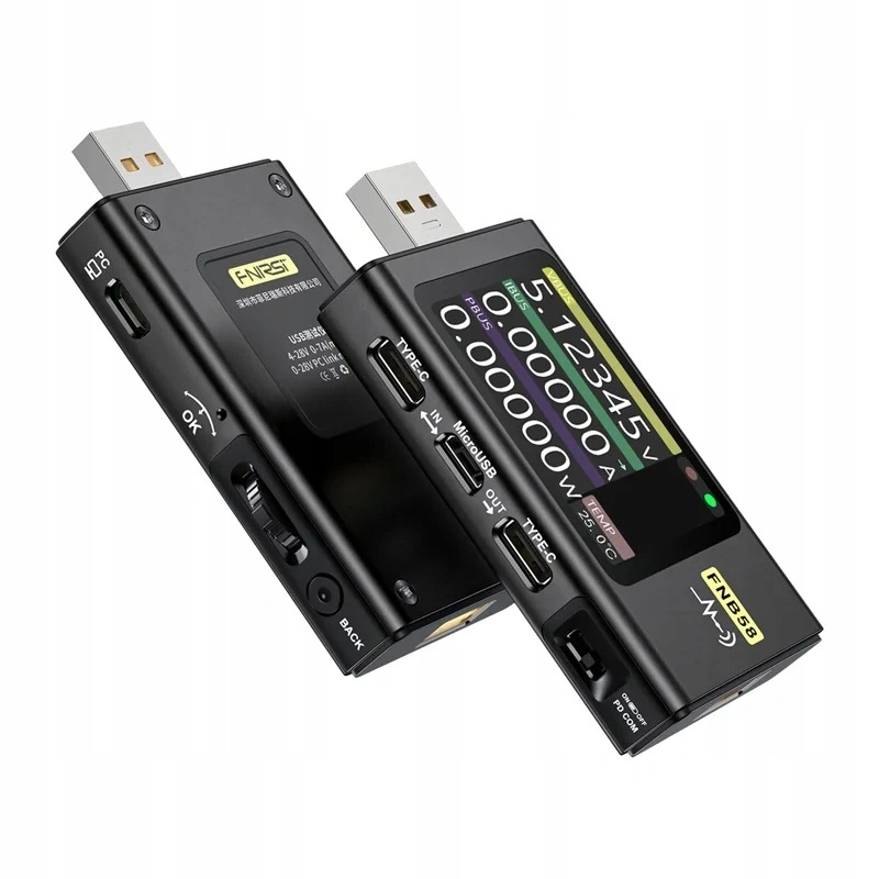 Fnirsi FNB58 Usb tester Pd 3.1 LCD Bluetooth Měření napětí Pradu Pro