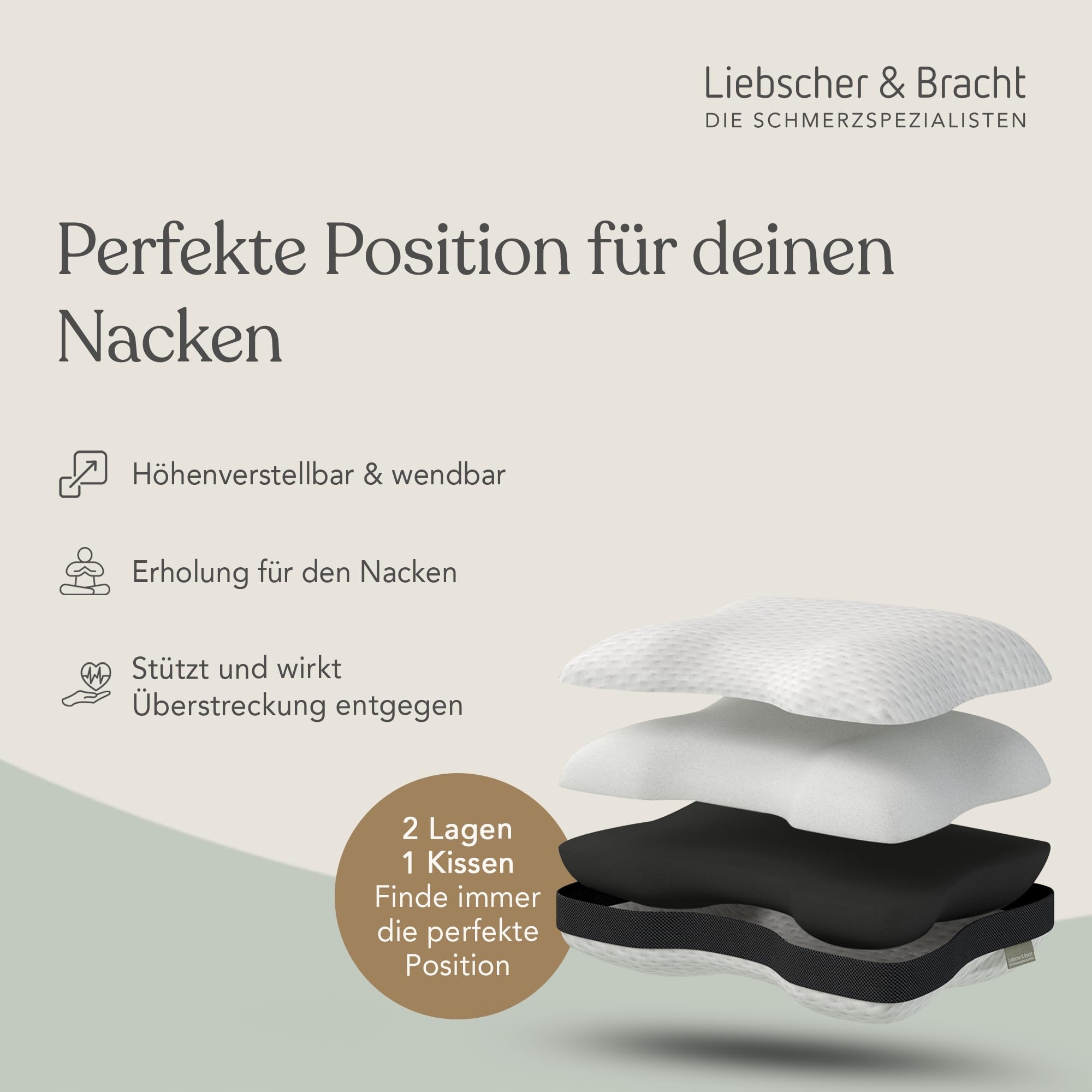 Liebscher & Bracht Ortopedický polštář pod krk 40 x 55 cm